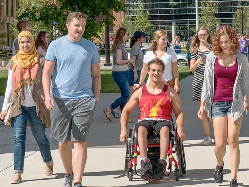 Group of students on campus